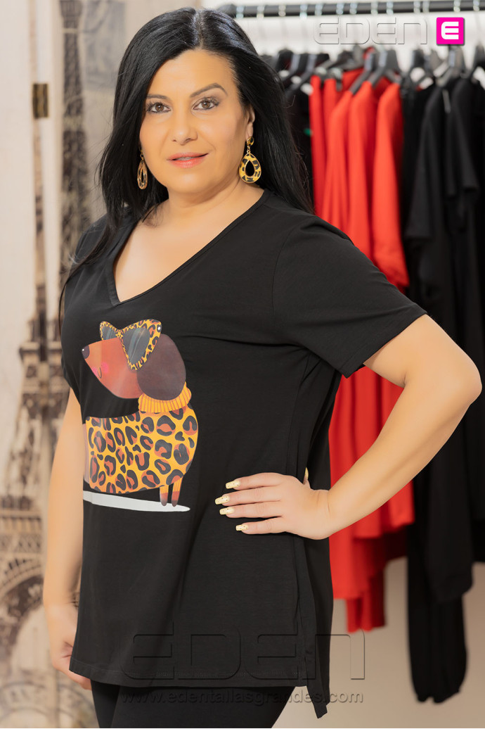 Camiseta Teckel Print Negro - Imagen 3
