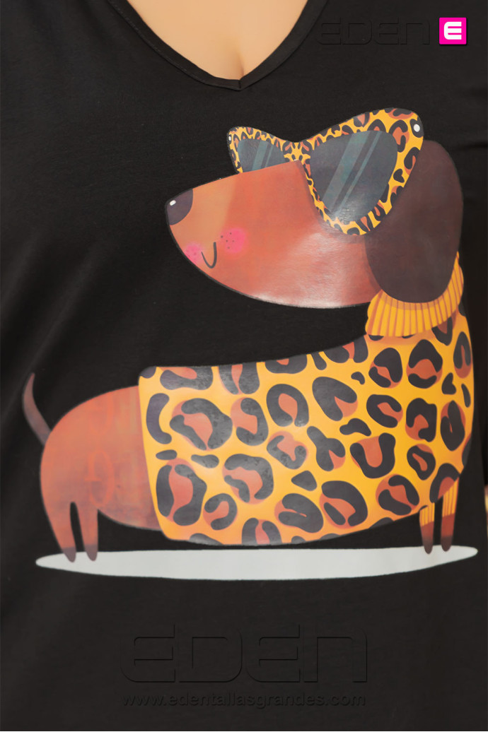 Camiseta Teckel Print Negro - Imagen 2