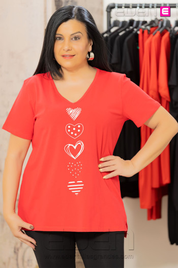 Camiseta Love Pop Rojo - Imagen 1