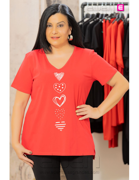Camiseta Love Pop Rojo - Imagen 1