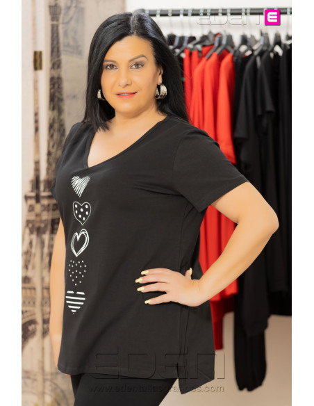 Camiseta Love Pop Negro - Imagen 2