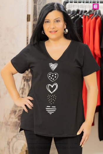 Camiseta Love Pop Negro - Imagen 1