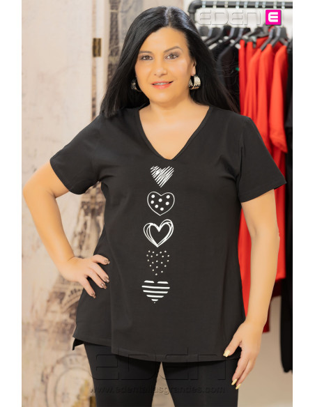 Camiseta Love Pop Negro - Imagen 1
