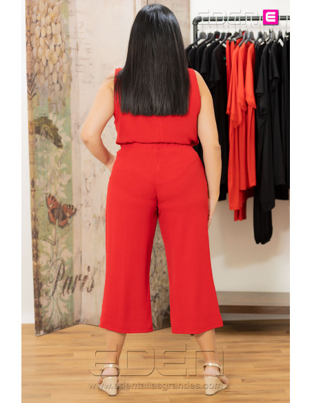 Pantalón Capri Balear Rojo Con Alma - Imagen 3