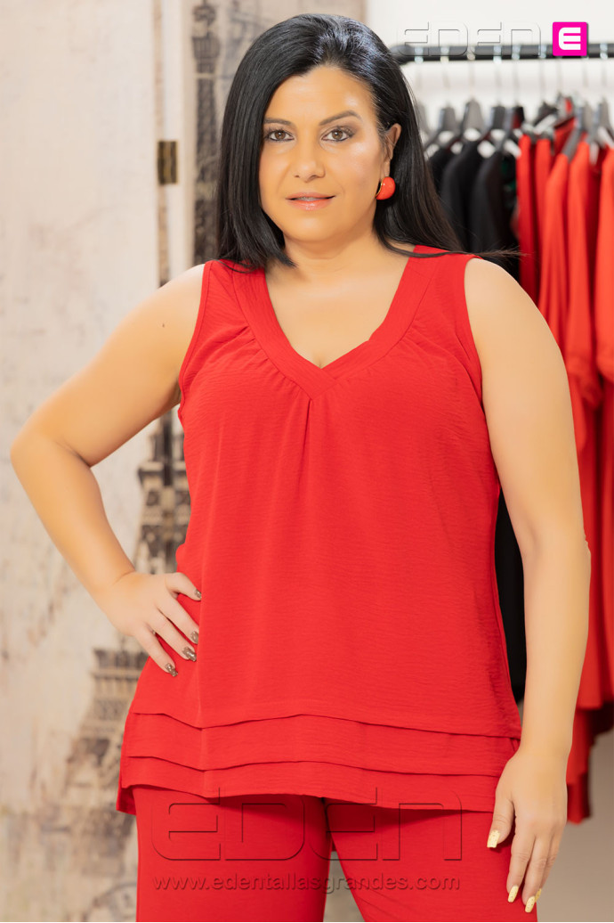 Top Bahia Rojo Con Alma - Imagen 1