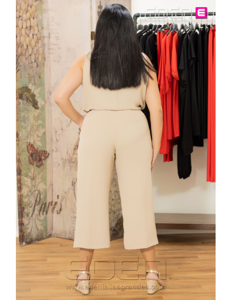 Pantalón Capri Balear Beige Con Alma - Imagen 3