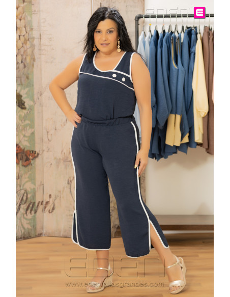 Pantalón Capri Malta Marino Con Alma - Imagen 2