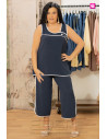 Pantalón Capri Malta Marino Con Alma