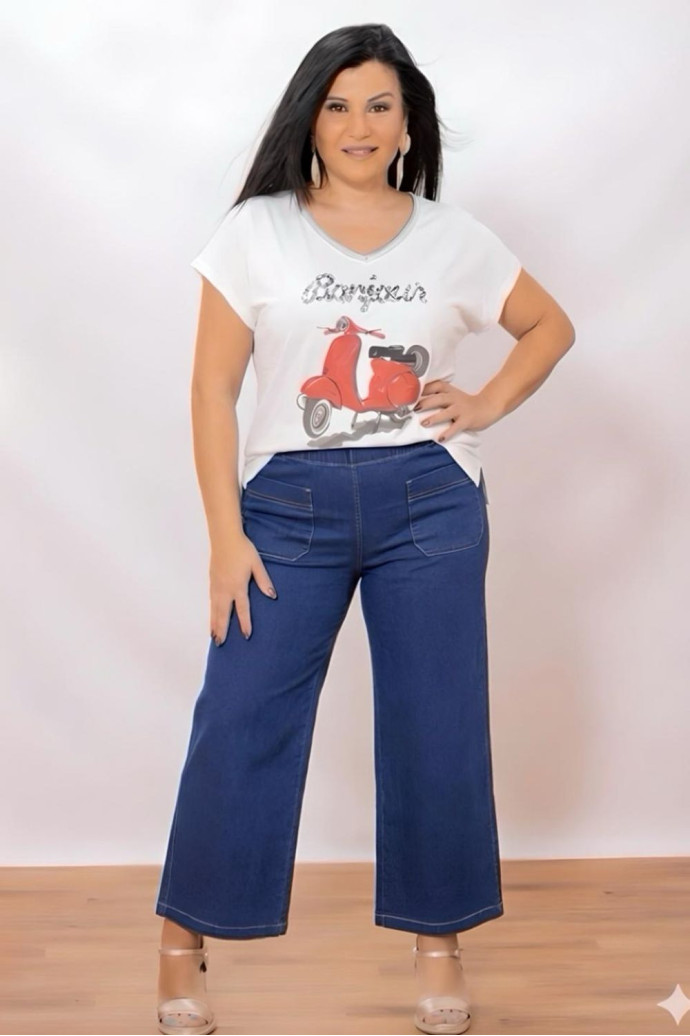 Pantalón Tejano Culotte Regina Anvito - Imagen 1
