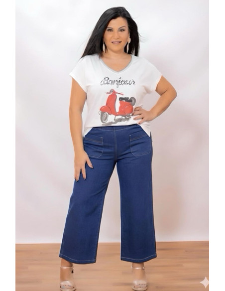 Pantalón Tejano Culotte Regina Anvito - Imagen 1