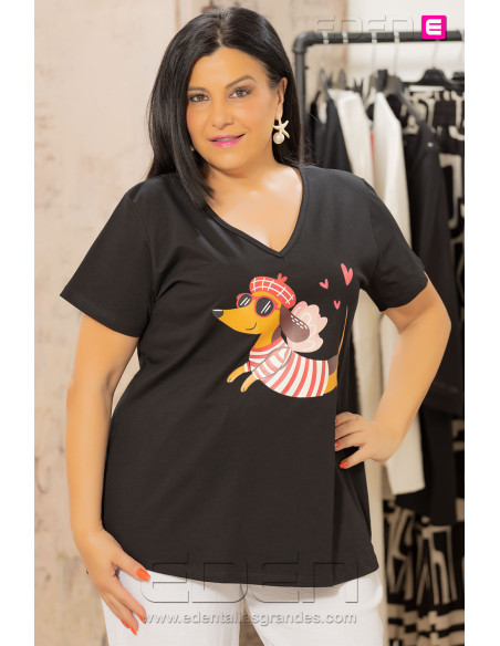 Camiseta Teckel Cupido Negro - Imagen 3