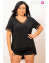 Blusa Puntilla Negro Anvito