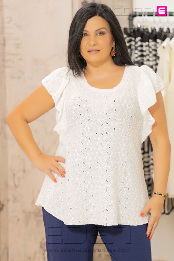 Blusa Etiopia Blanco Con Alma - Imagen 1