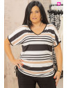 Camiseta Francia Rayas Camel Con alma