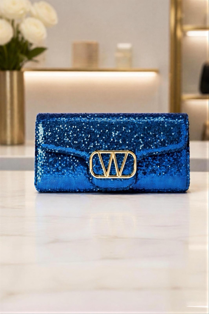 Bolso Lentejuelas Azul Clein - Imagen 1