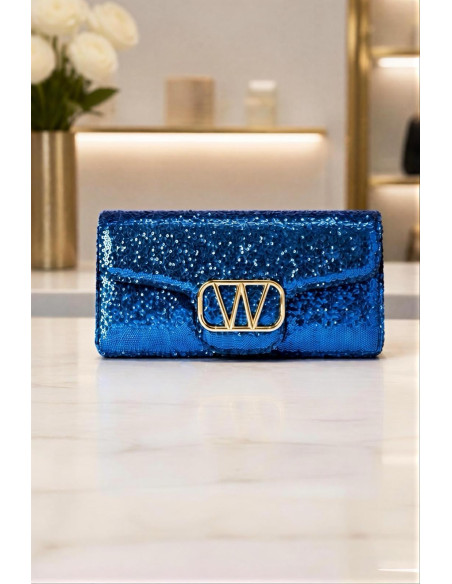 Bolso Lentejuelas Azul Clein - Imagen 1