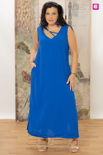 Vestido Grecia Azul Con Alma - Imagen 1