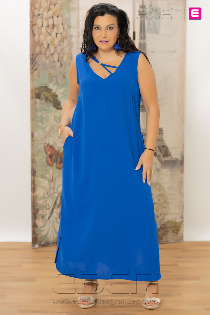 Vestido Grecia Azul Con Alma - Imagen 1