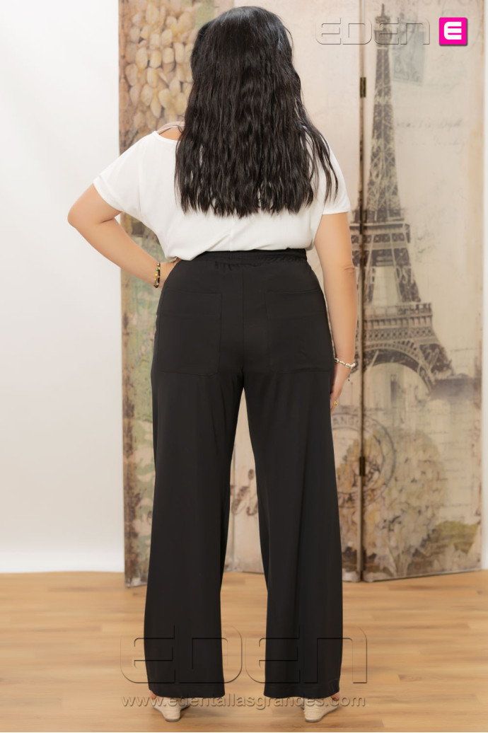 Pantalón Modal Negro Indra - Imagen 2