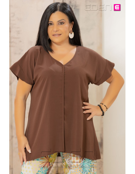New Blusa Satin Bronce Indra - Imagen 1