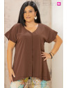 New Blusa Satin Bronce Indra