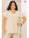New Blusa Satin Toffe Lux Indra