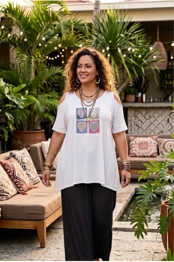 Camiseta Life is Romatic Blanco Indra - Imagen 1