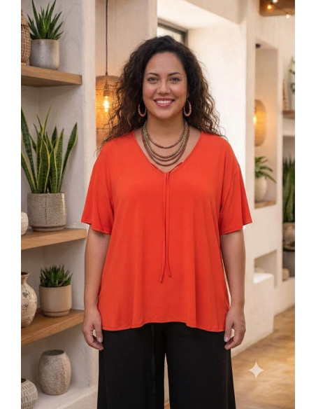 Camiseta Cordones Naranja Indra - Imagen 1