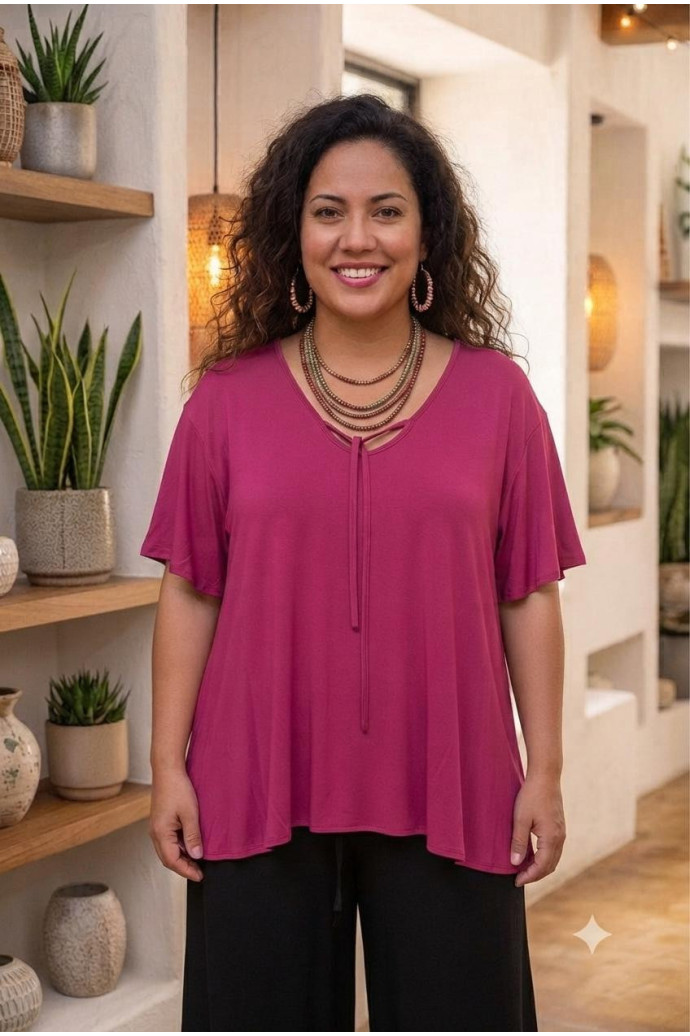 Camiseta Cordones Fucsia Indra - Imagen 1