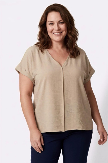 Blusa Burgos Beige Indra - Imagen 1