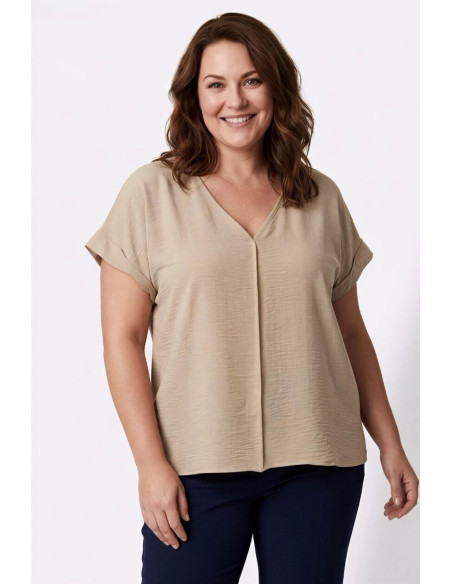 Blusa Burgos Beige Indra - Imagen 1