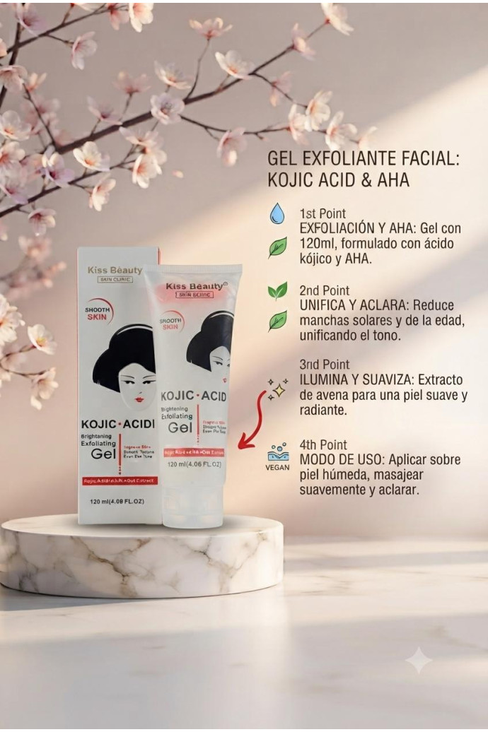 Gel Exfoliante Facial Cosmética Coreana Kojic Acid - Imagen 1