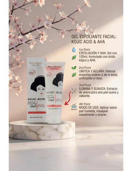 Gel Exfoliante Facial Cosmética Coreana Kojic Acid - Imagen 1