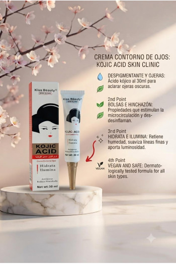 Crema Contorno de Ojos Cosmética Coreana Kojic Acid - Imagen 1
