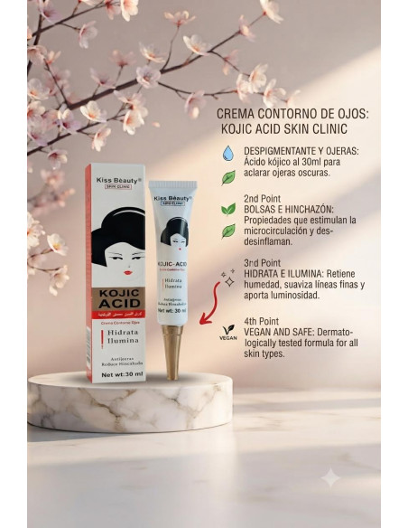 Crema Contorno de Ojos Cosmética Coreana Kojic Acid - Imagen 1