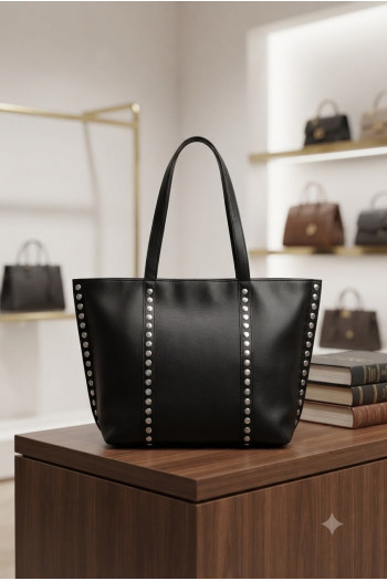 Bolso Nora Tachuelas Negro por Atelier Alva - Imagen 1