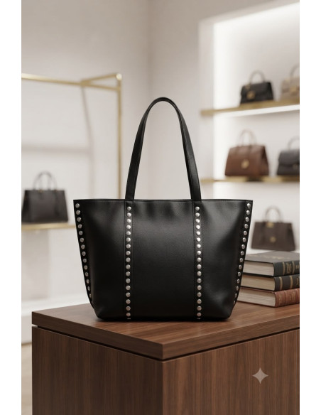Bolso Nora Tachuelas Negro por Atelier Alva - Imagen 1