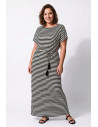 Vestido Rayas Negro Valeria Milano