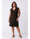 Vestido Tachuelas Chocolate Valeria Milano