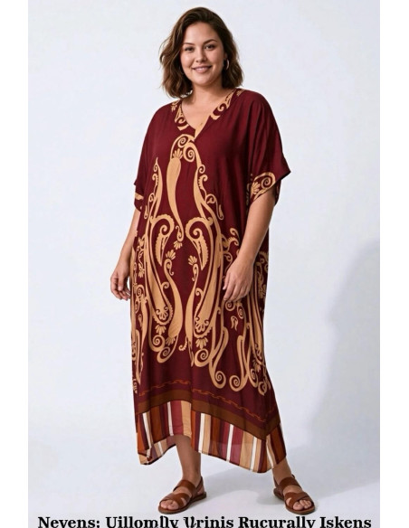 Vestido Bali Granate Valeria Milano - Imagen 1