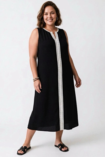 Vestido Rarotonga Negro Valeria Milano - Imagen 1