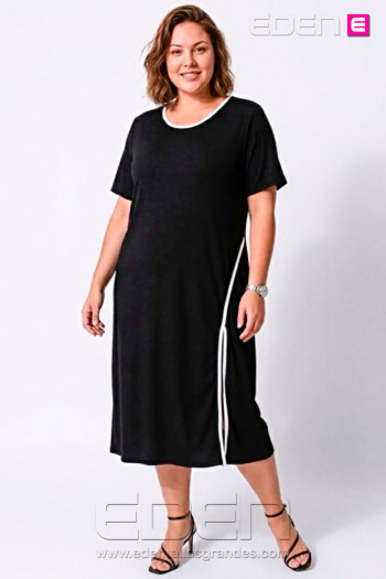Vestido Verona Negro Valeria milano - Imagen 1
