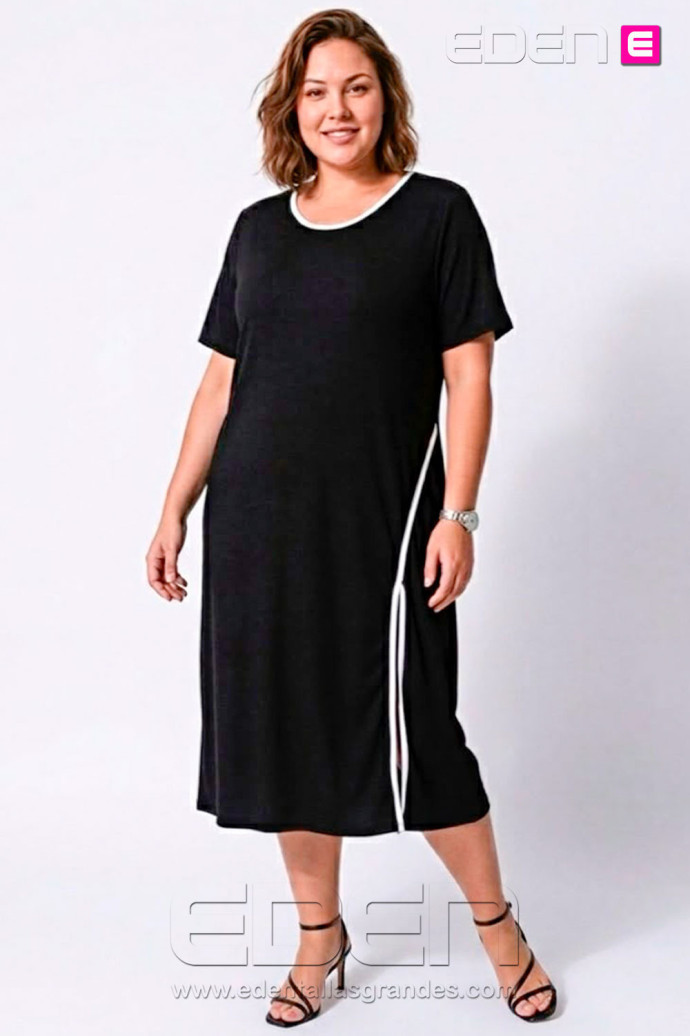 Vestido Verona Negro Valeria milano - Imagen 1