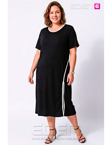 Vestido Verona Negro Valeria milano - Imagen 1