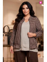 Chaqueta Cuadros Vichy Chocolate Valeria Milano
