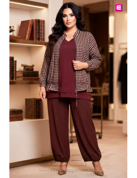 Pantalón Cargo Suelto Bourdeox Valeria Milano - Imagen 1