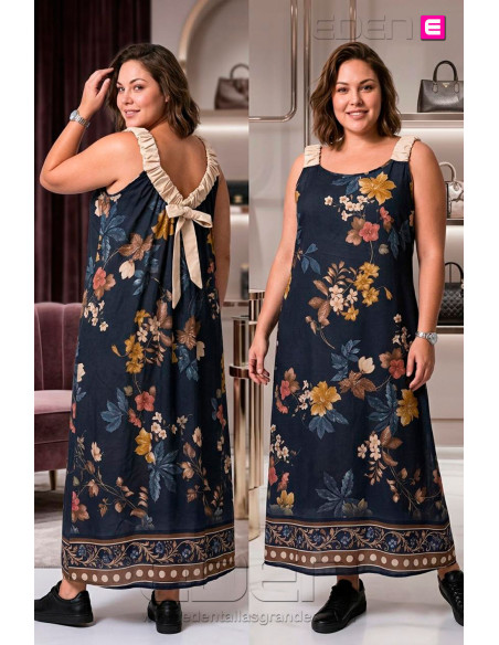 Vestido Romantico Azul Valeria Milano - Imagen 1