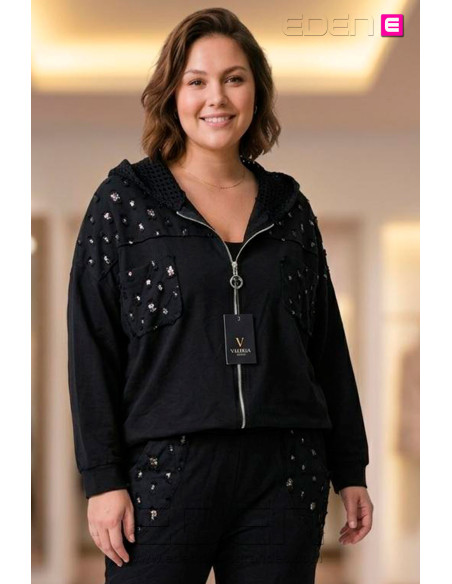 Chaqueta Glow Sport Negro Valeria Milano - Imagen 1
