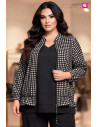 Chaqueta Cuadros Vichy Negro Valeria Milano