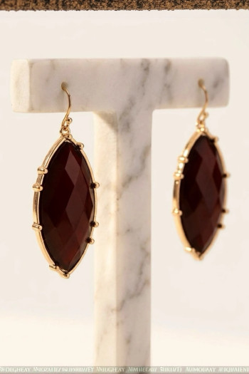 Pendientes Diseño Eternity Chocolate Brown - Imagen 2